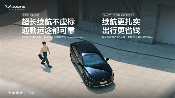 限時先享置換一口價！「10萬級600續航中級轎車」五菱星光2025款正式上市！
